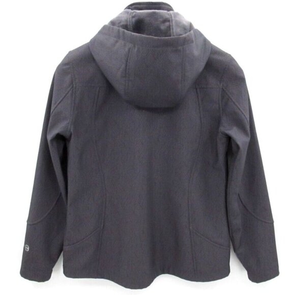 Free Country Jacket Womens Small Gray Soft Shell Faux Fur Lined Removable Hood - Picture 2 of 12